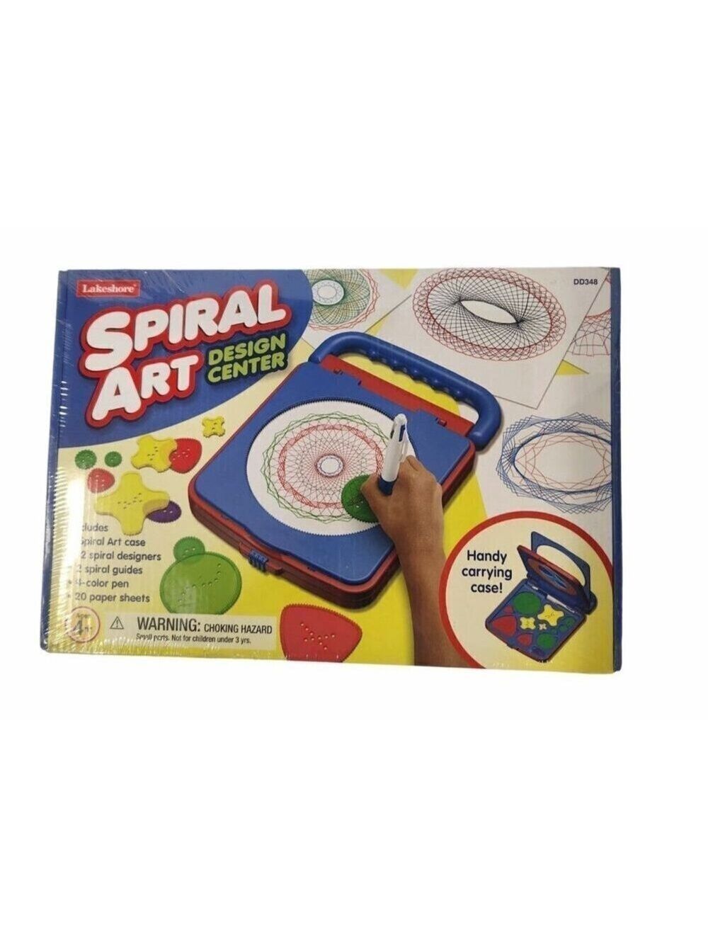 Lakeshore Spiral Art Design Center Ages 4 and Up Includes Case 12 Spiral Designe